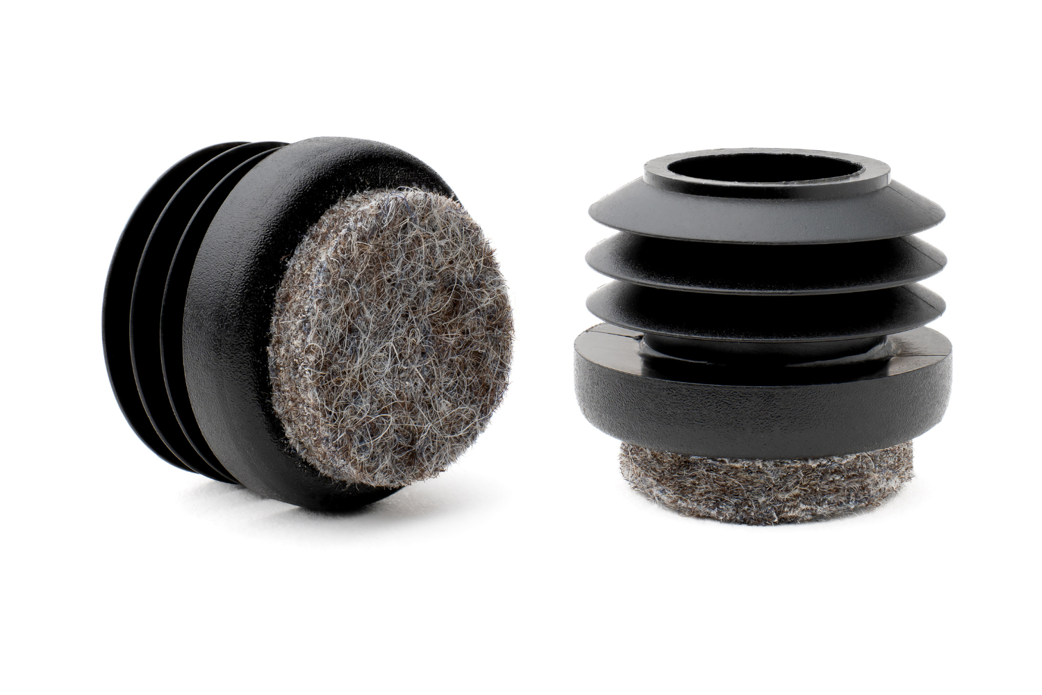 Rund stolebeskytter til indsætning med filt